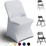 Spandex Folding Chair Covers 100 Pcs Universal Fitted Dining Chair Cover Stretchy Slipcovers for V1258-DP02-C-1410