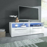 White TV Cabinet with LED lights with RGB remote control V195-TS008