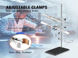 Lab Stand Support, Laboratory Retort Support Stand 2 Sets, Steel Lab Stand 23.6" Rod and 8.3" x 5.3" V952-SYZJJP2JT60C7MCUSV0