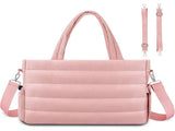 Pink Stylish Quilted Nylon Tote Bag - Large Capacity Diaper Nappy Bag for Travel & Stroller with V888-ELOSUNG27621