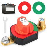 Battery Disconnect Switch with Gold Plated High Current Bars, Universal 12-48V DC Protection Switch, V1369-AZ3-W-12128