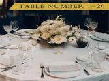 20 Pcs Metal Table Numbers 1-20 Table Numbers for Wedding Reception 12 Inch Party Table Number with V1192-AZ-W-28659