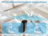 Fan - Small fan - Portable fan - Adjustable height portable oscillating fan - With remote control V1188-MS-313-1091