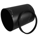 Toilet Trash Bin Black PP Material Bathroom Garbage Can Large Capacity Press Ring Design 1Pack V1192-AZ-W-33495