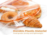 100 Pack Clear Plastic Bread Bags with Handle, 12.5 x 10.4 Inch Large Zipper Toast Bag, Portable V1259-DP01-A-950