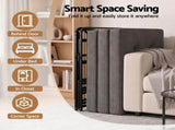 Giselle Single Folding Bed with Mattress Metal Frame Guest Bed 15cm Foam Foldable FOAM-MFM-BF-CDF-S