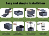 Plastic Planter Box for Balcony Outdoor Garden - Long Flower Pot for Roses, Vegables, and Herbs V1369-AZ3-W-11147