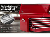 Giantz 9 Drawer Tool Box Cabinet Chest Toolbox Storage Garage Organiser Red TB-9DR-CHEST-RED