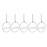 5pcs Hanging Planter Holder Rust Proof Decorative Metal Hanging Flower Pot Basket for Living Room V1294-YM0703-3111230056411