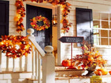 Fall Wreath Front Door, 15" Artificial Autumn Pumpkin Wreath, Harvest Wreath Thanksgiving Wreath V1369-AZ3-W-03705