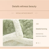 Blue 90140cm Textured bar knit pattern Sherpa Fleece and Taffeta Throw Blanket Soft Loungewear V888-ELOSUNG53456