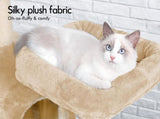 CARLA HOME 180cm Cat Tree Tower for Indoor Cats with Plush Perches, Dual Condos, Natural Sisal LSB-36387