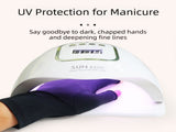 5-Pair Purple UV Protection Fingerless Gloves for Nail Art Curing and Cycling Sun Protection - Made V888-ELOSUNG39419