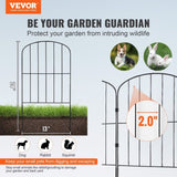 VEVOR Garden Fence, No Dig Fence 61 x 33 cm Animal Barrier Fence, Underground Decorative Garden V952-JSWL2413INCHNOKRCV0