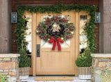 Christmas Wreath with Jesus Red Berry Pine Cone Nativity Scene LED Lights String Wreath Mixed V1294-YM0714-10306697