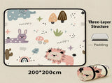 Joyful Forest Extra Large 200x200cm Waterproof Picnic Mat - Portable Thickened Oxford Cloth Outdoor V888-ELOSUNG46489