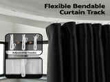 Artiss Room Divider Curtain Ceiling Mounted Track Sets Flexible Black RD-D-254X213-BK