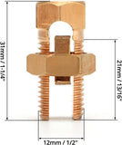 Grounding Split Bolt, 50 Pieces 4 Gauge 8 Gauge High Strength Split Bolt Connectors, Ground Wire V1258-DP02-C-2131