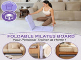 Pink Multi-functional Core Training Board with Digital Timer and Resistance Bands Foldable Fitness V888-ELOSUNG43472