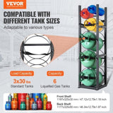 Refrigerant Tank Rack, with 3 x 30lbs and Other 3 Small Bottle Tanks, Cylinder Tank Rack V952-QPCFJ305MM283UO4CV0