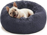 Pet Bed Anti-Anxiety Pet Bed Donut Pet Bed Small Dog Bed Medium Dog Bed Cat Bed - Black / 27in V1107-135-34402-BLK-27IN