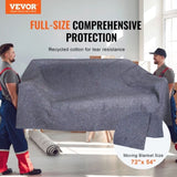 Moving Blankets, 1829 x 1372 mm, 12 kg/dz Weight, 12 Pack, Professional Recycled Cotton Packing V952-DCBYT72X54INR64KOV0