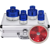 Diamond Drills 4PCS Diamond Hole Saw 35/40/50/68mm Tile Hole Saw Kit Vacuum Brazed Diamond Drill V952-JT435405068MM71UZV0