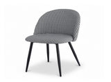 Artiss Dining Chairs Set of 2 Linen Solid Curved Houndstooth MO-DIN-02-LI-HSX2