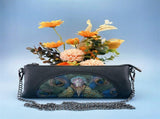 Women's Embossed Peacock Leather Wristlet Clutch - Elegant and Artistic Handbag 23*12*2cm V888-ELOSUNG10856