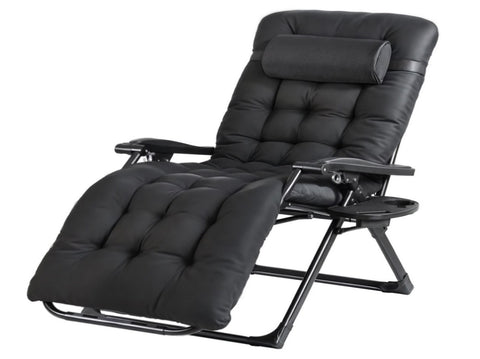 Gardeon Sun Lounge Lounger Folding Camping Zero Gravity Chair Outdoor Furniture FF-LOUNGE-DS-ABK
