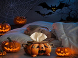 Novelty Jack-O-Lantern Tissue Box Holder, Resin Halloween Pumpkin Tissue Cover For Home Bathroom V1369-AZ3-W-14041