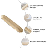 1Pc Natural Rattan Bread Proofing Basket Handmade Banneton Bowl for Baking Use Beige V1369-AZ3-W-12193