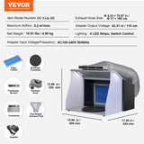 Airbrush Spray Booth, Portable Hobby Airbrush Paint Spray Booth Kit with 4 LED Light, Powerful Dual V952-PBSPQF404633C9KMSV3