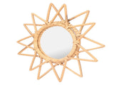 Rattan Innovative Art Decoration Makeup Mirror Retro Dressing Bathroom Wall Hanging MirrorStar V1294-YM0715-3115210268611