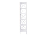 6 Tier Tall Bookshelf, White V1127-AU-CS03-WHT
