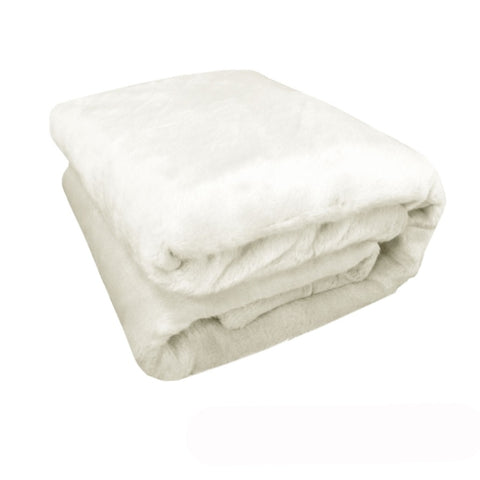 Canine Faux Fur Throw Rug 127 x 152 cm White Chihuahua V442-ATX-THROW-23CHIHUAHUA-WHITE-RE