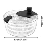 4.2 Quarts Large Capacity Manual Salad Spinner, Kitchen Vegetable and Fruit Dryer, Hand-Powered V1366-AZ2-W-26882
