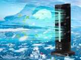 Mini Desktop Tower Fan, USB Powered Low Cooling Small Oscillating Fan, Tower Bladeless Low V1366-AZ2-W-12862