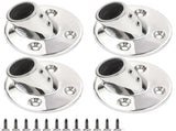 4 pack Boat Hand Rail Fitting Heavy Duty 316 Marine Round Base with Screws, Hand Rail Fitting Rail V1192-AZ-W-3314