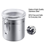 4-Piece Stainless Steel Canister Set, for Sugar,Flour,Tea,Candy,Cookie,Spice V1192-AZ-W-31119