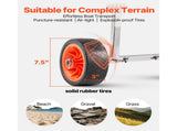 Kayak Cart, 113.4 kg Load Capacity, Canoe Cart Dolly with 19.1 cm Solid Rubber Tires & Kickstand, V952-CZSPHTTC8INC8AUKV001V0