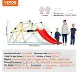 Climbing Dome, 8FT Geometric Dome Climber with Slide, for Kids 3 to 9 Years Old, Jungle Gym Supports V952-JHPDYX10FTHT5WB8CV0