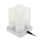 Rechargeable LED Flickering Flameless Candles Tealight Candles Lights with Frosted Cups Charging V1294-YM0901-H19839UK-4
