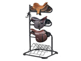Freestanding Saddle Stand, 30 x 30 x 68.5 in, 3 Tiers Saddle Rack, Heavy Duty Saddle Blanket Holder V952-MAJLS3030685HTNTLV0