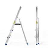 4 Step Ladder Multi Purpose Foldable Folding Aluminium Home Office Shop V465-80210