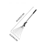 Adjustable Leaf Rake, 4-12 Inch Retractable Garden Rake with 21-28 Inch Handle, Lightweight Aluminum V1192-AZ-W-30022
