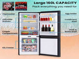 GECKO 139L Upright Portable Fridge / Freezer, 12V/24V for Motorhome, Tiny Home, Off-grid and V219-CMPFRUGK13KA