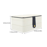 White Multi-Layer Portable Jewelry Organizer with Velvet Lining V1192-AZ-W-25535
