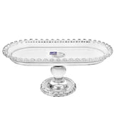 European Style Glass Footed Fruit Tray - Elegant Dessert and Display Plate for Weddings, Parties, V1192-AZ-W-25409