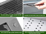 Portable Charcoal Grill Rectangular Folding Stainless Steel BBQ Grill L100xW18cm For Skewer and V985-PORTABLEGRILL